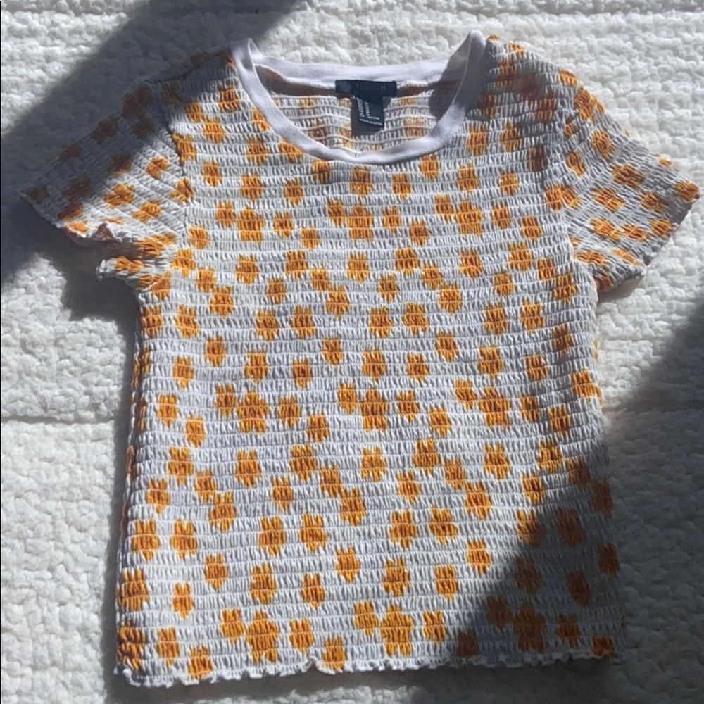 Smocked Floral Top